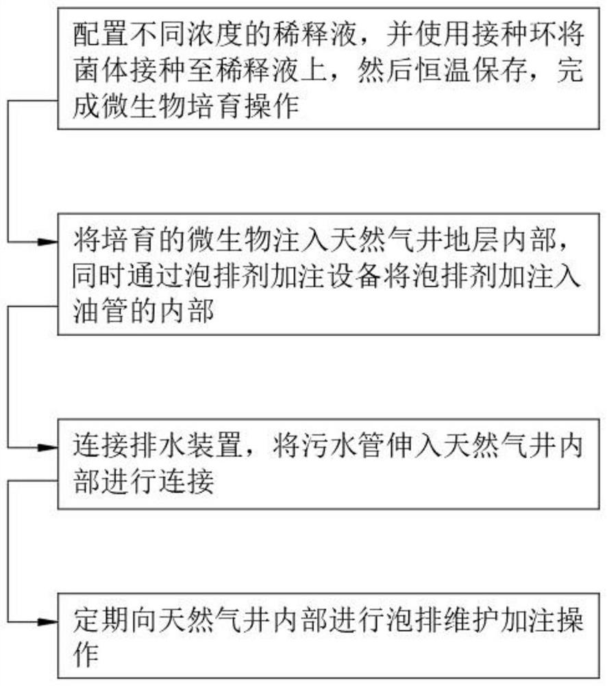 Microbial preparation foam drainage gas production process