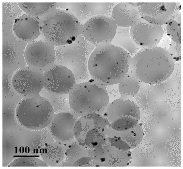 Amphiphilic polymer/ Ag nano composite microsphere preparation method