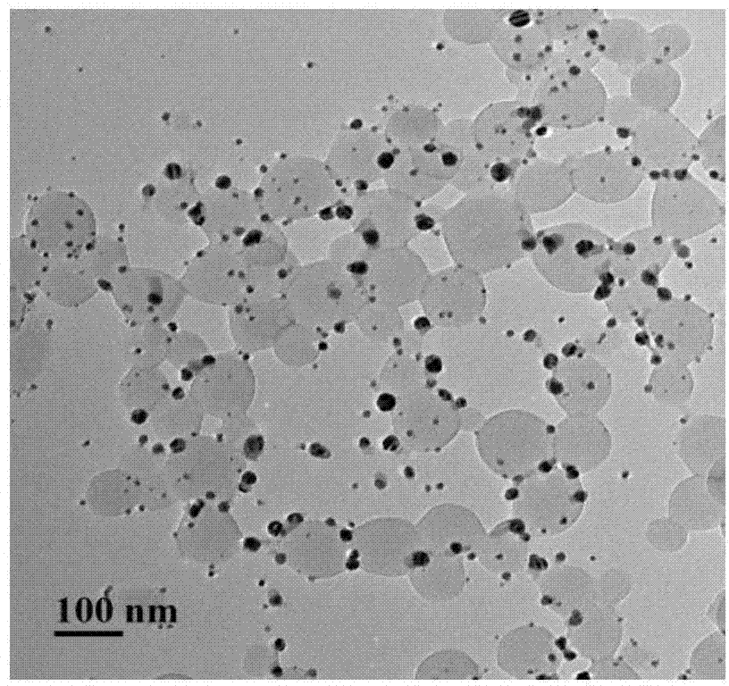 Amphiphilic polymer/ Ag nano composite microsphere preparation method