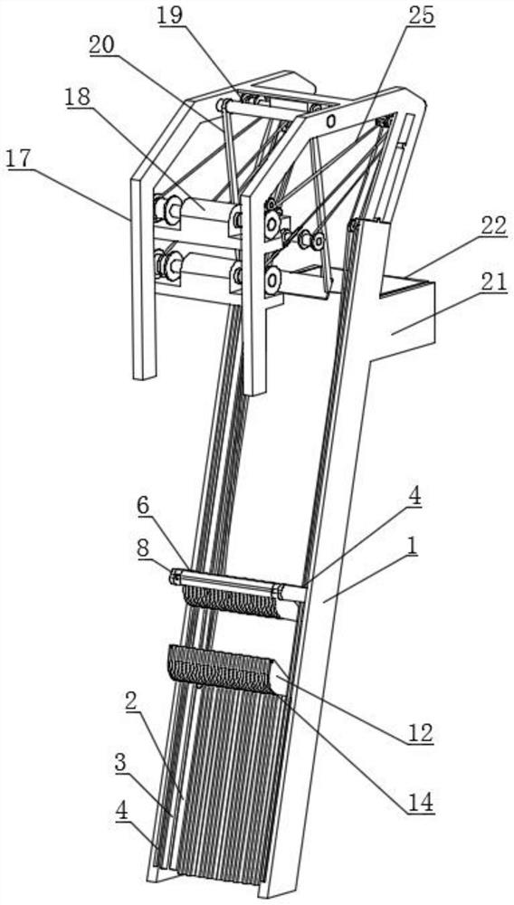 Steel wire rope traction type bar screen machine