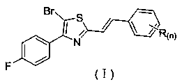 Application of thiazole-ring-containing stilbene analogue as fungicide