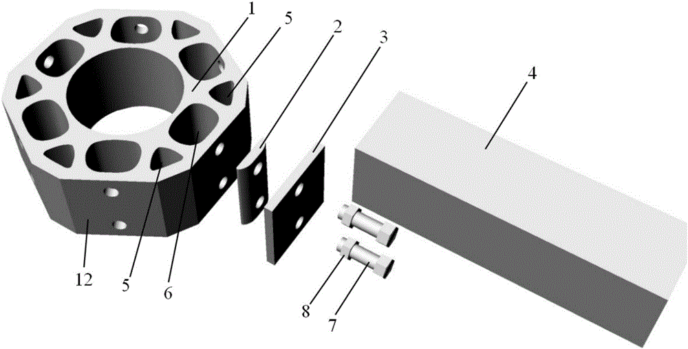 Hollowed-out circular-ring-shaped space grid structure assembly type joint