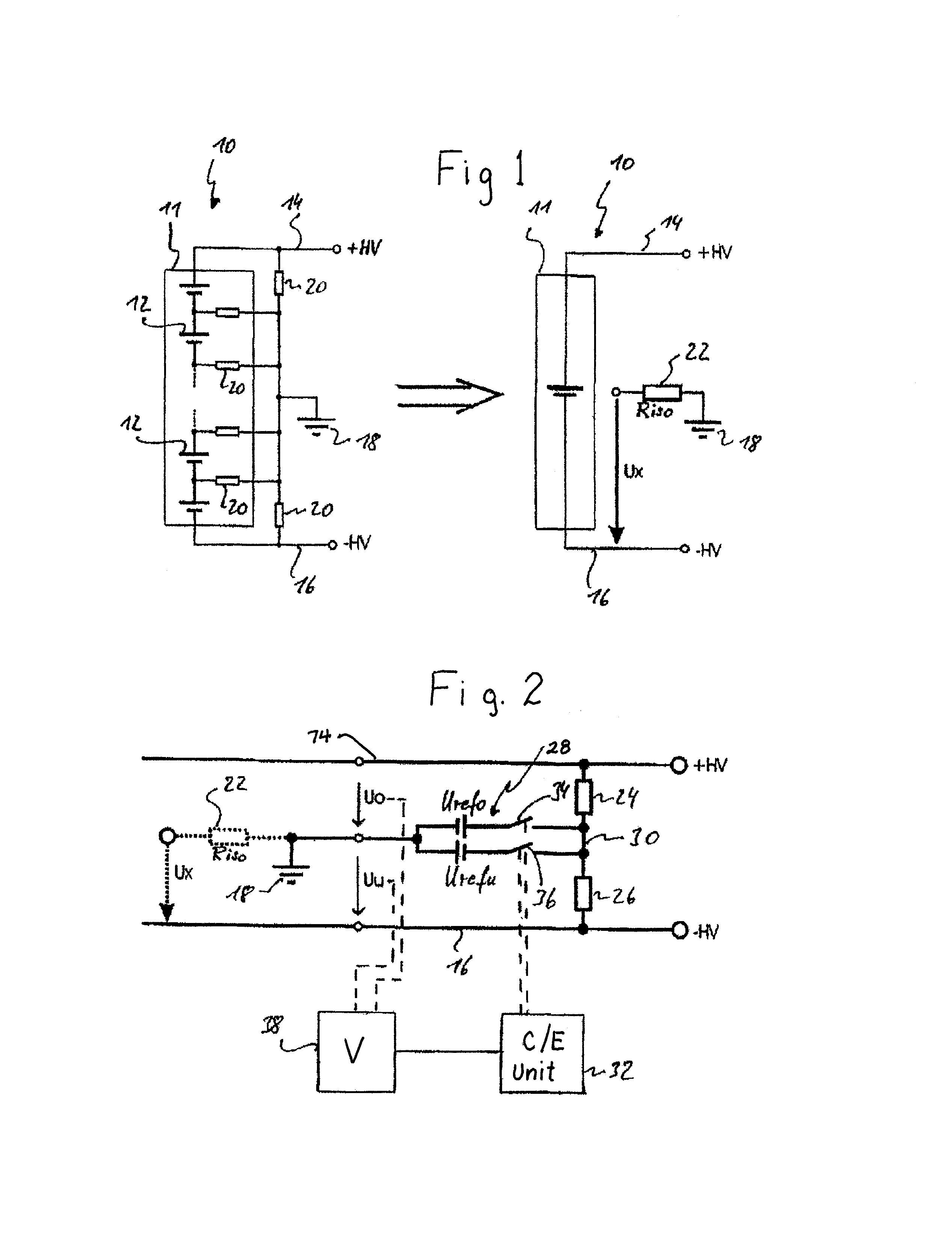 Apparatus and method for measuring the insulation resistance of a fuel cell system