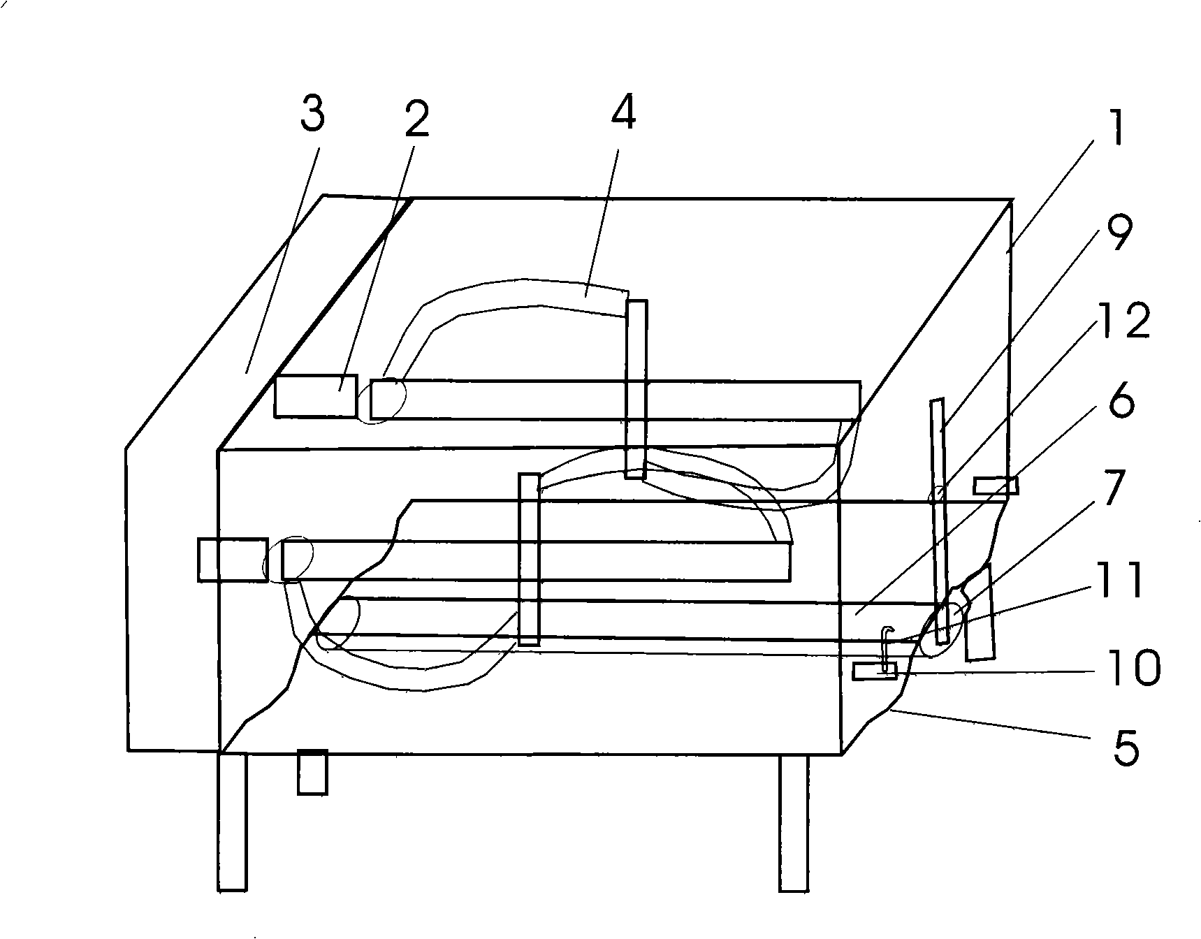 Concrete stirrer for double-horizontal shaft experiment