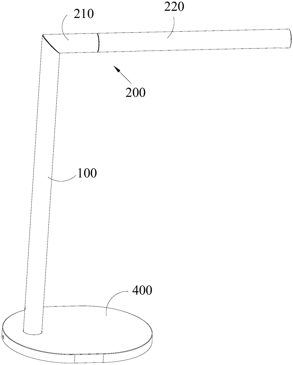 Rotary table lamp structure