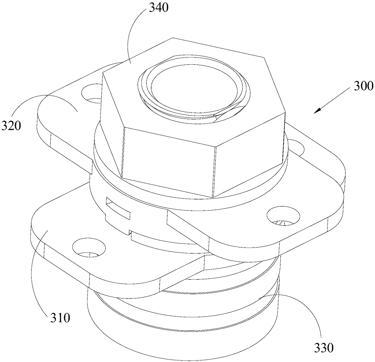 Rotary table lamp structure