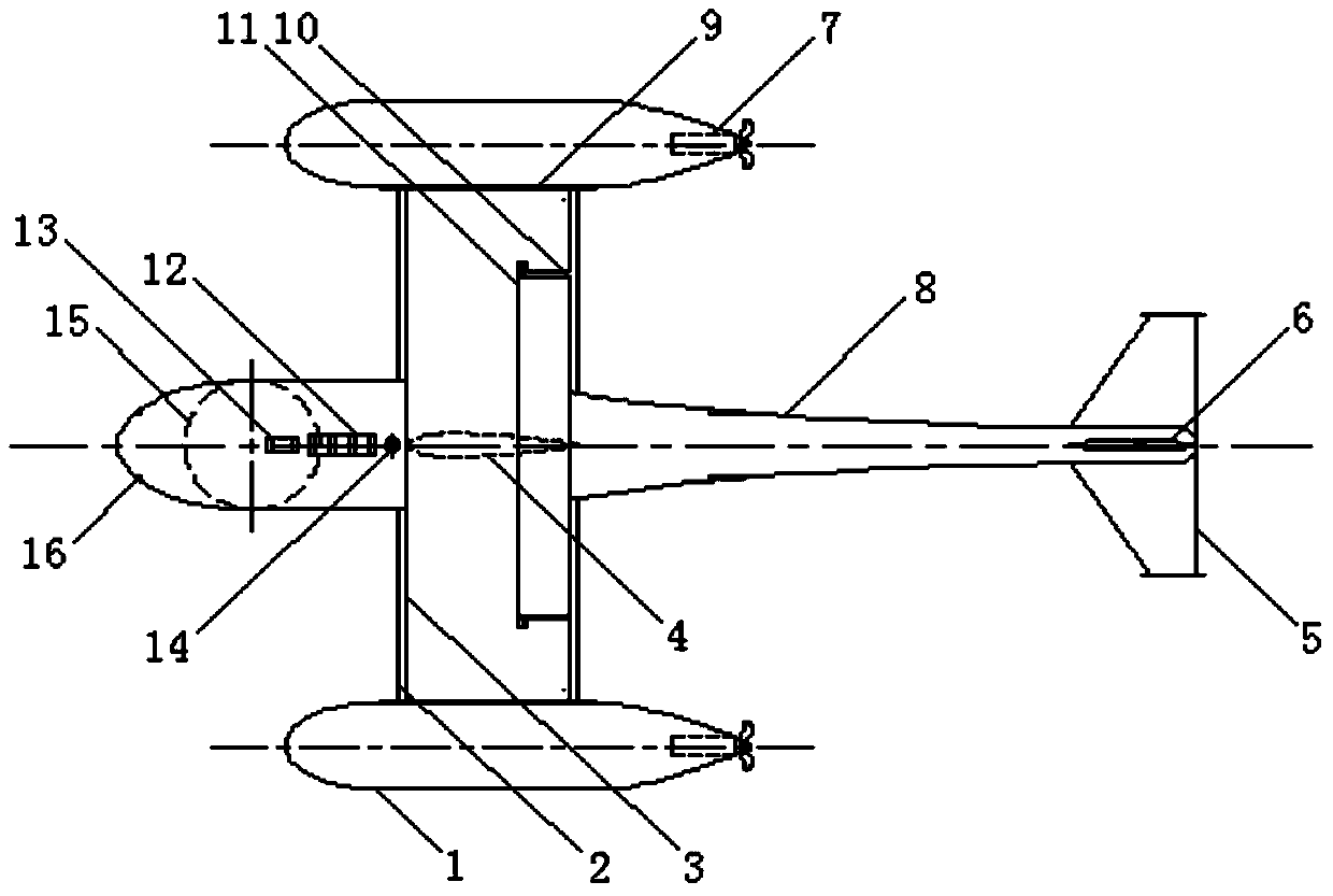 Vertical type operable underwater towed vehicle with stable course