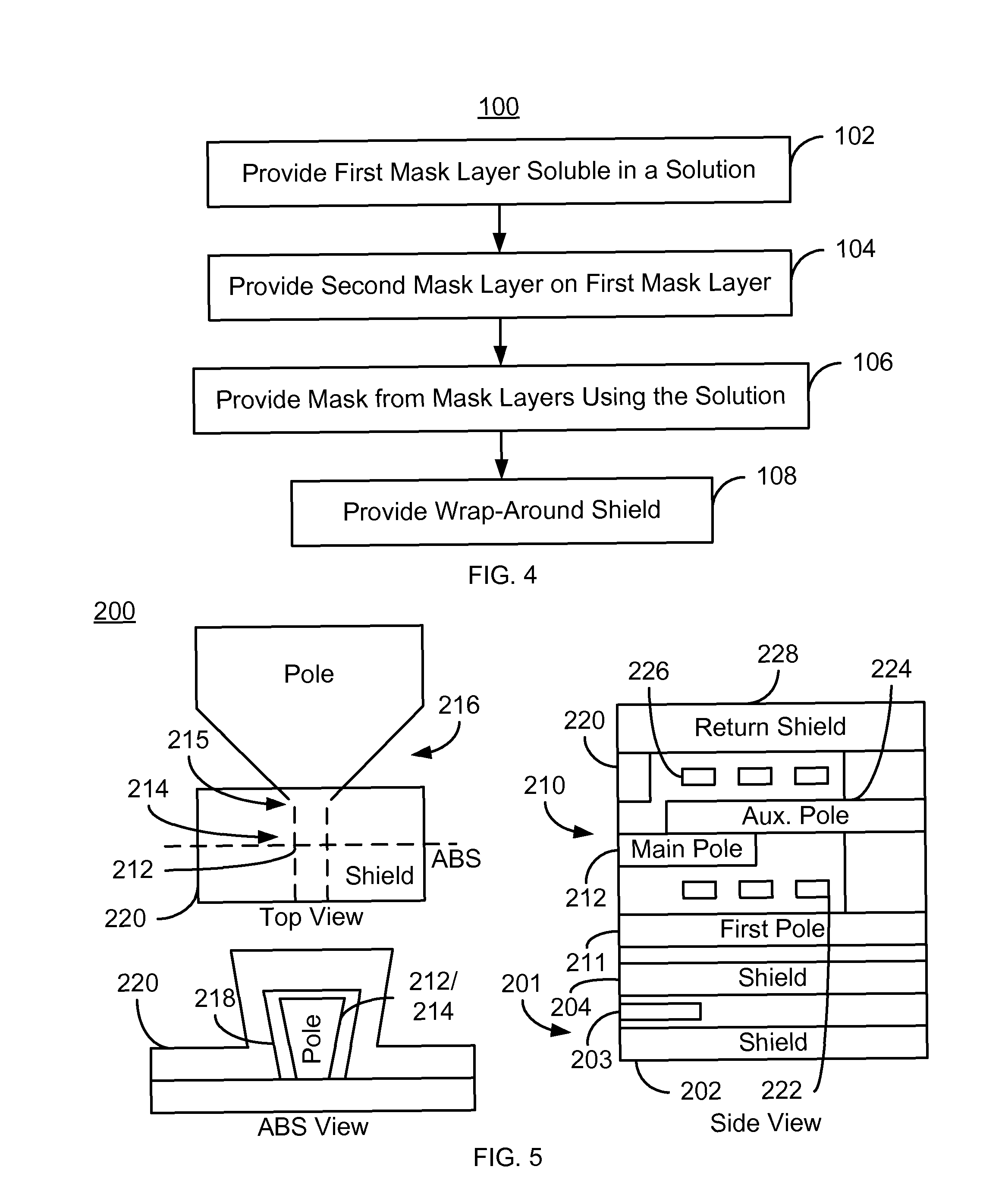 Method for providing a wrap-around shield for a magnetic recording transducer