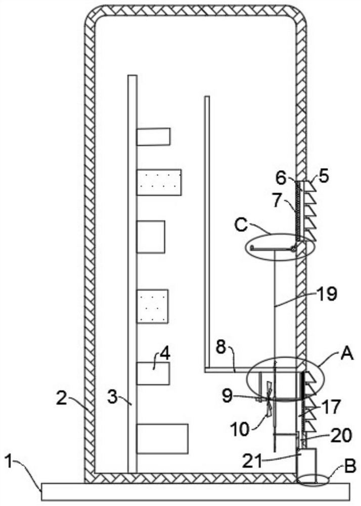 Heat dissipation device of integrated circuit module in desk computer