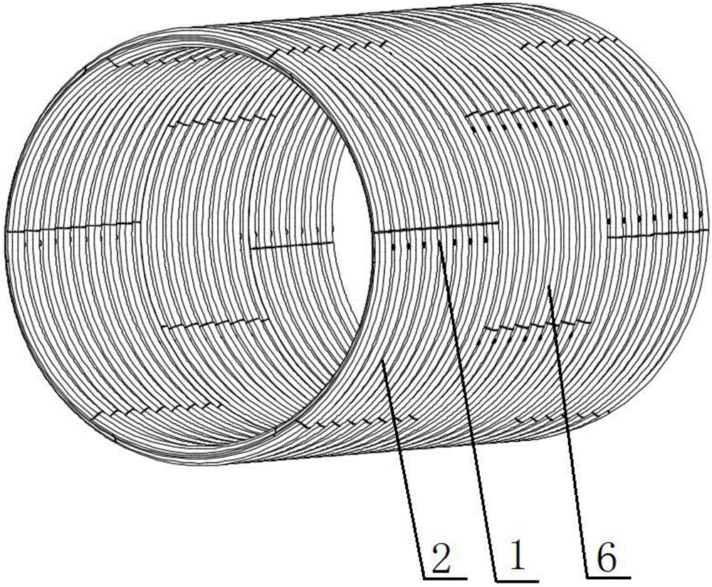 Circular assembling type double-wall corrugated closed steel corrugated culvert pipe