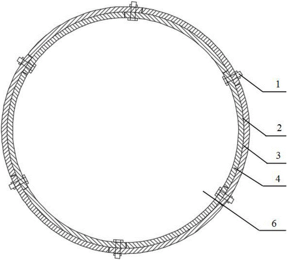 Circular assembling type double-wall corrugated closed steel corrugated culvert pipe