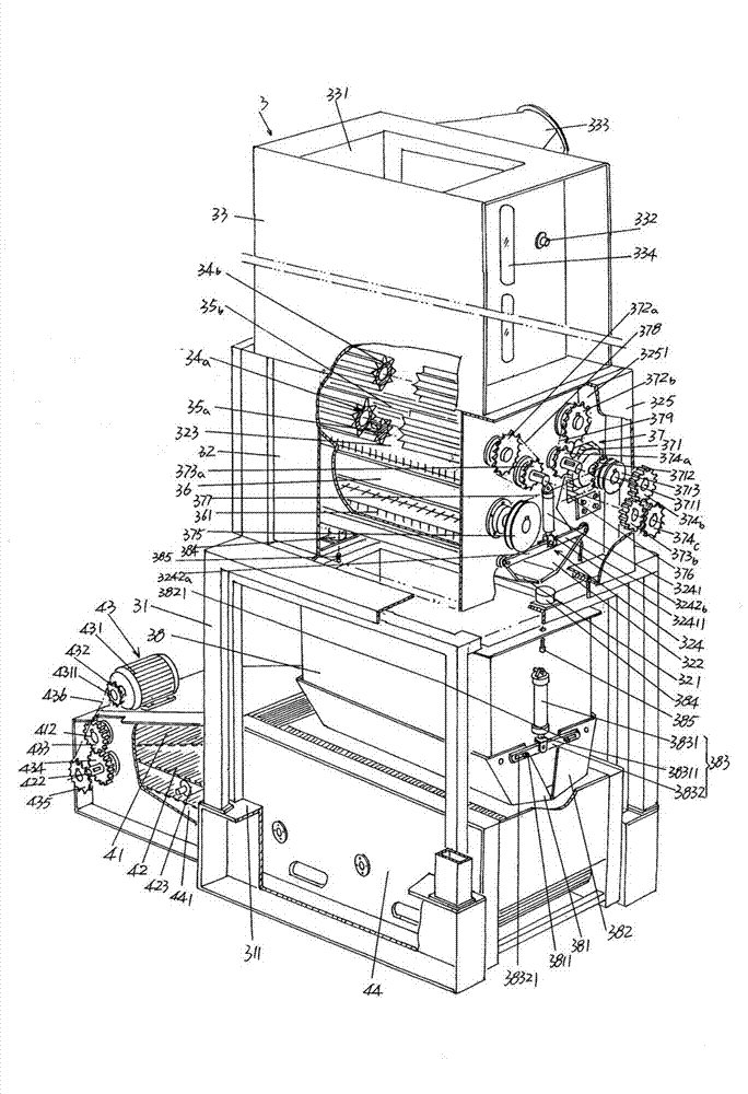 Automotive upholstery pre-shaping machine adopting air filling method