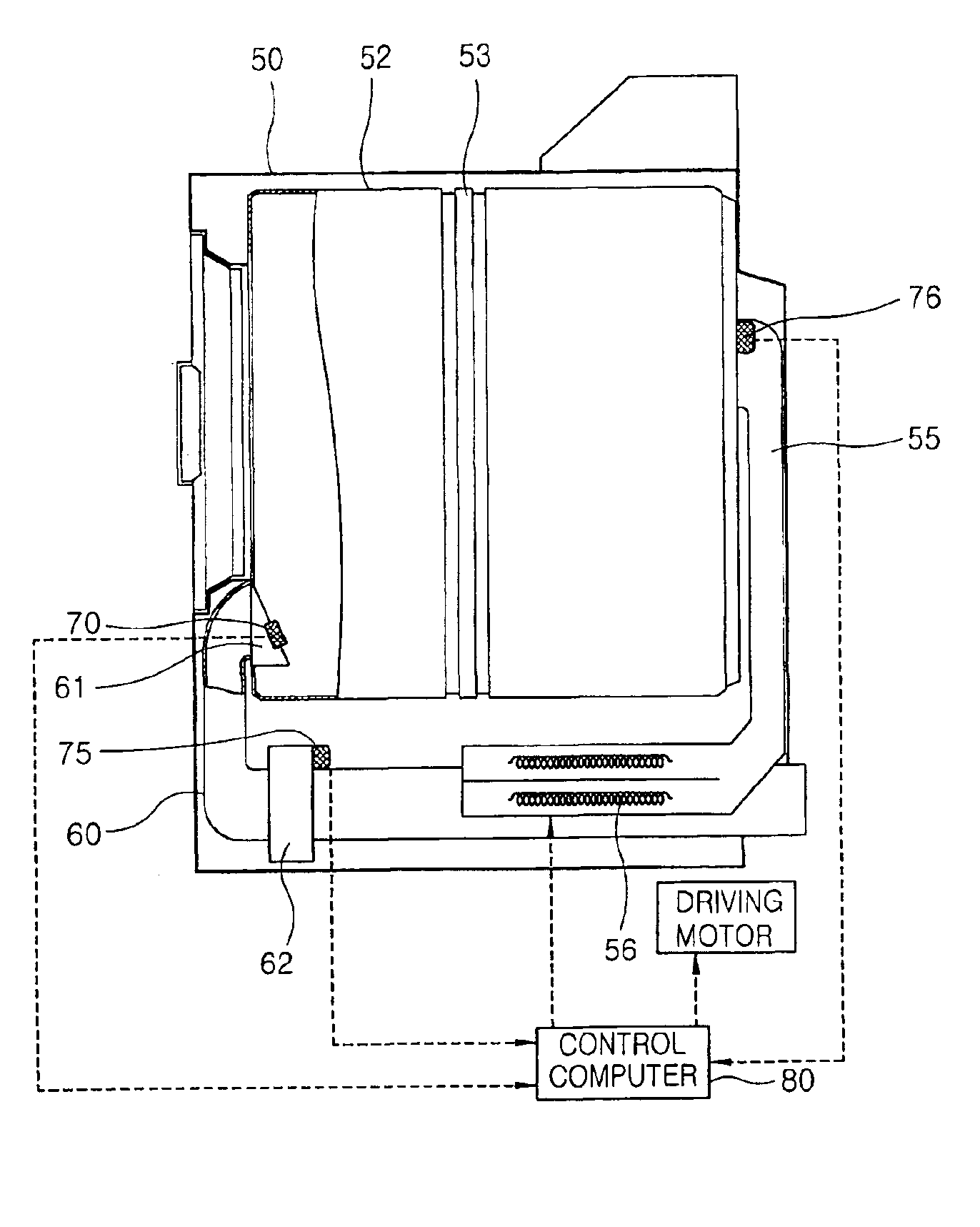 Apparatus for sensing dryness degree in exhaust type clothes dryer and control method using same