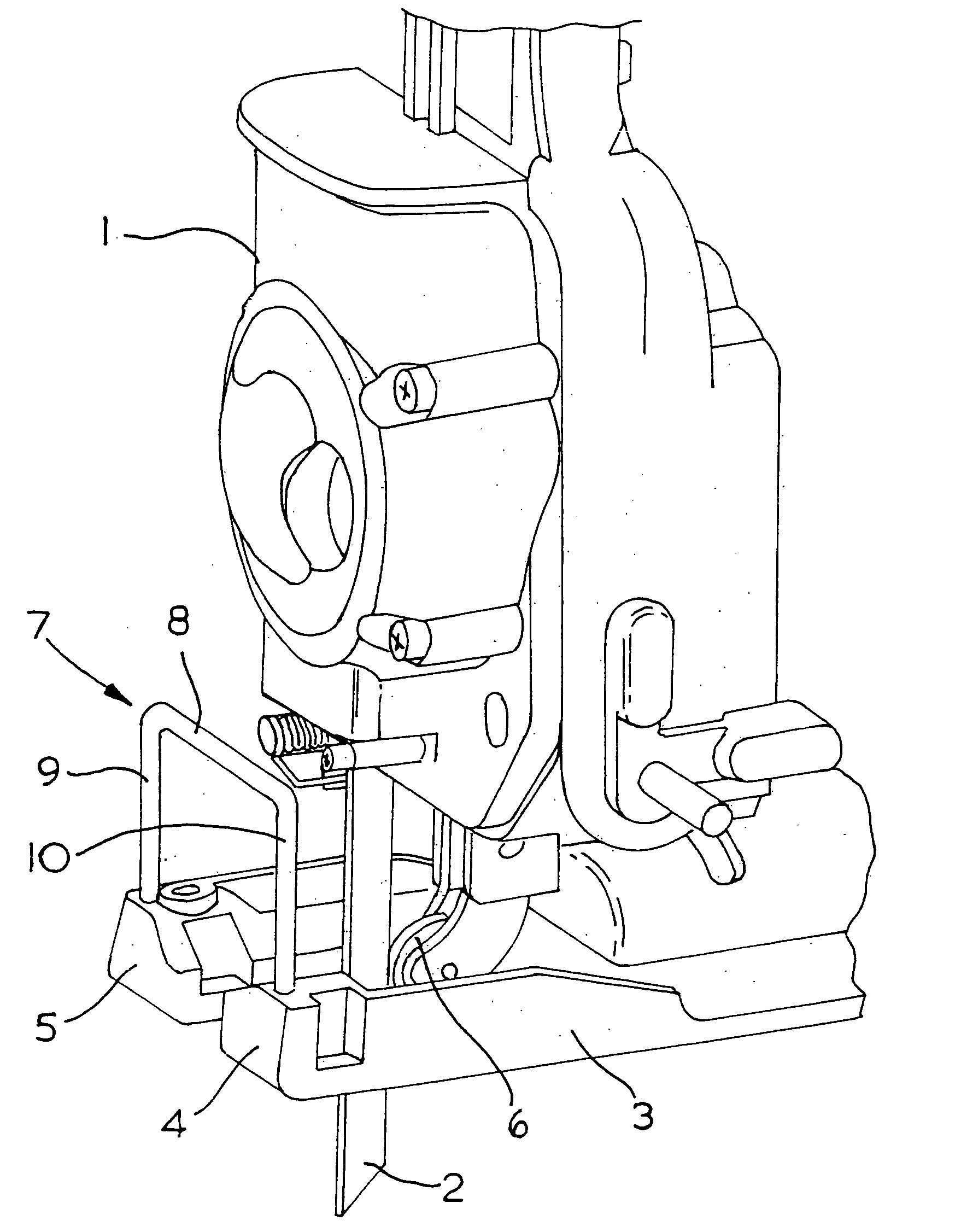 Reciprocationg saw and guard rail assembly therefor