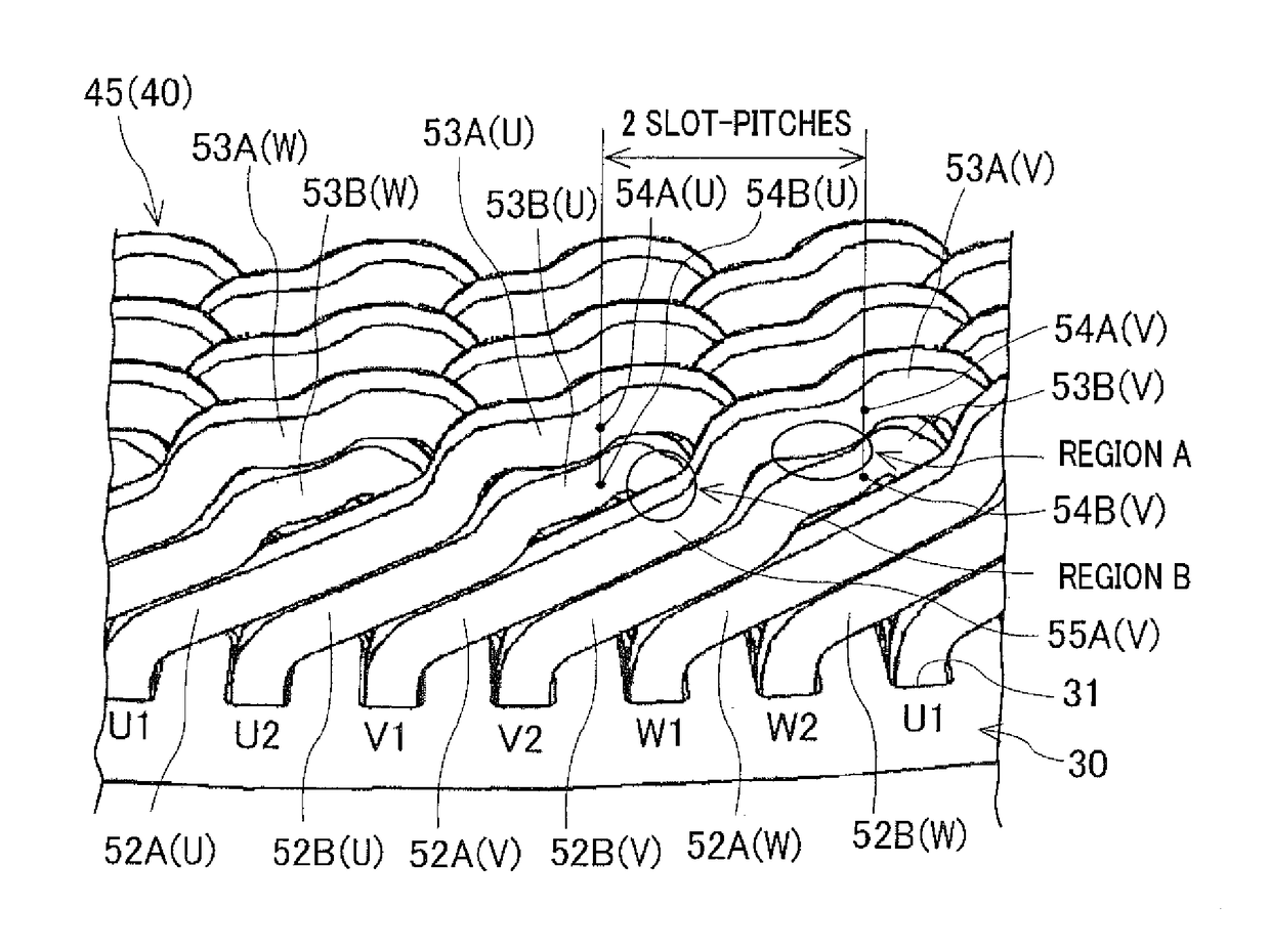 Stator for rotating electric machine