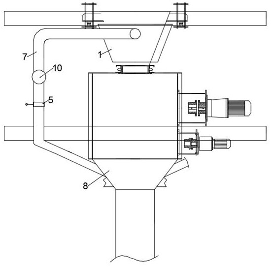 Structure and method for preventing blockage of vertical mill feeding system