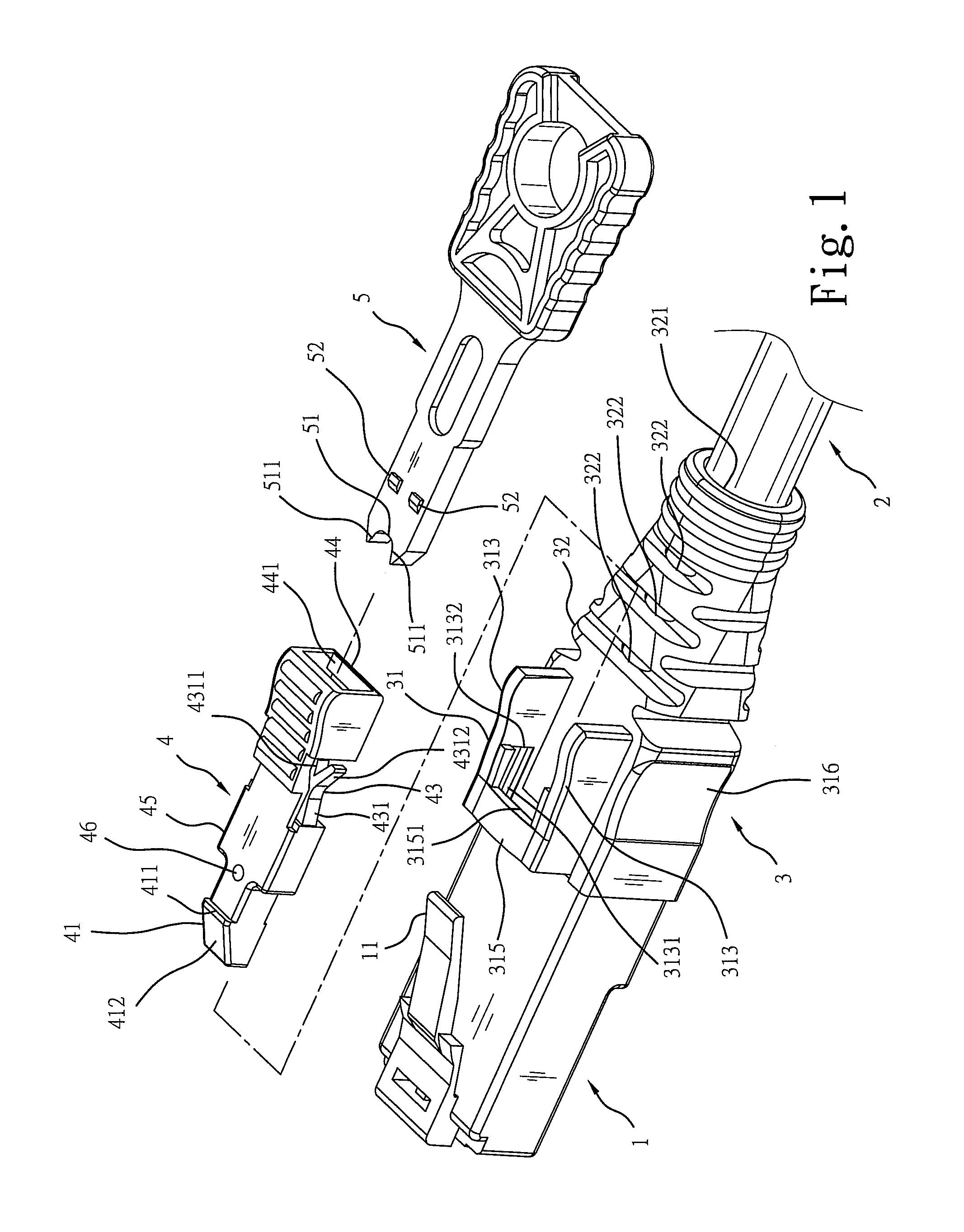 Plug security structure for electrical connector