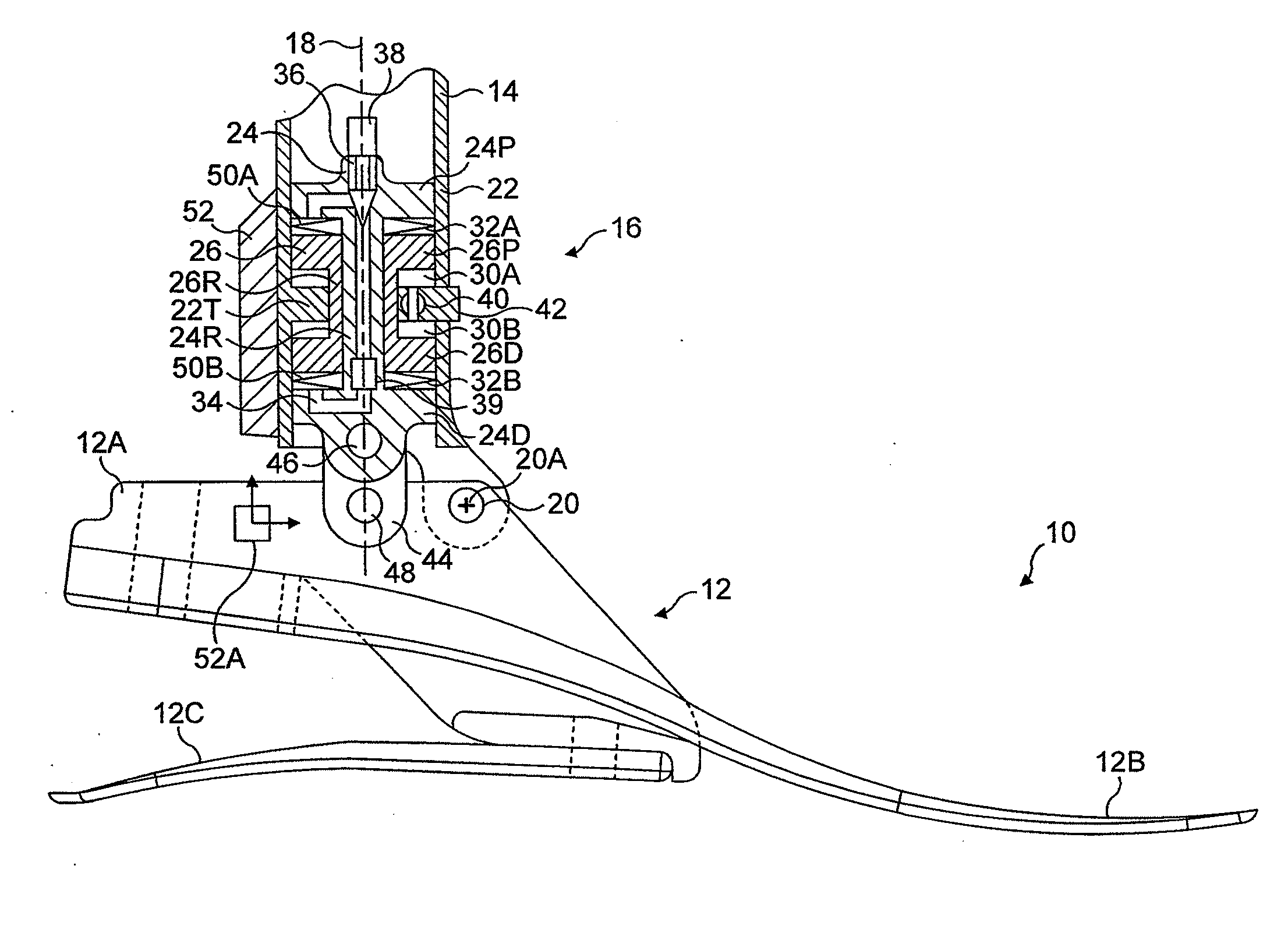 Prosthetic ankle and foot combination