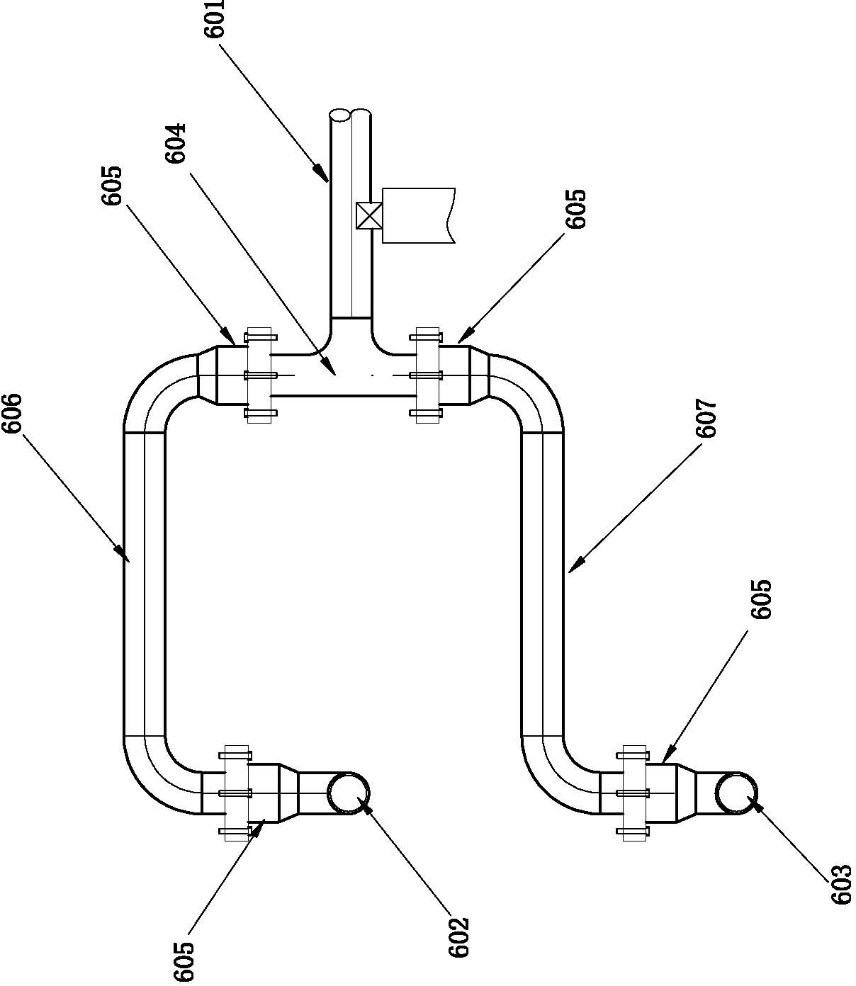 Petroleum and petrochemical torch horizontal pipeline deformation compensation method and system based on rotary compensator