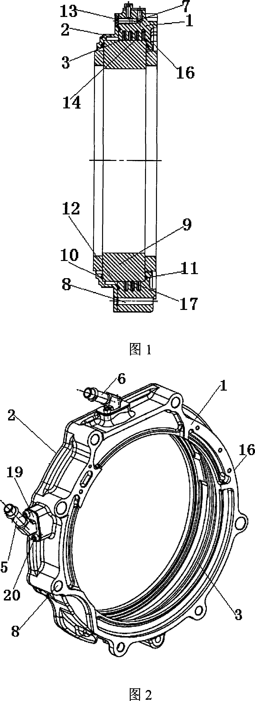 A cooling water cover of electromotive motorcar electromotor