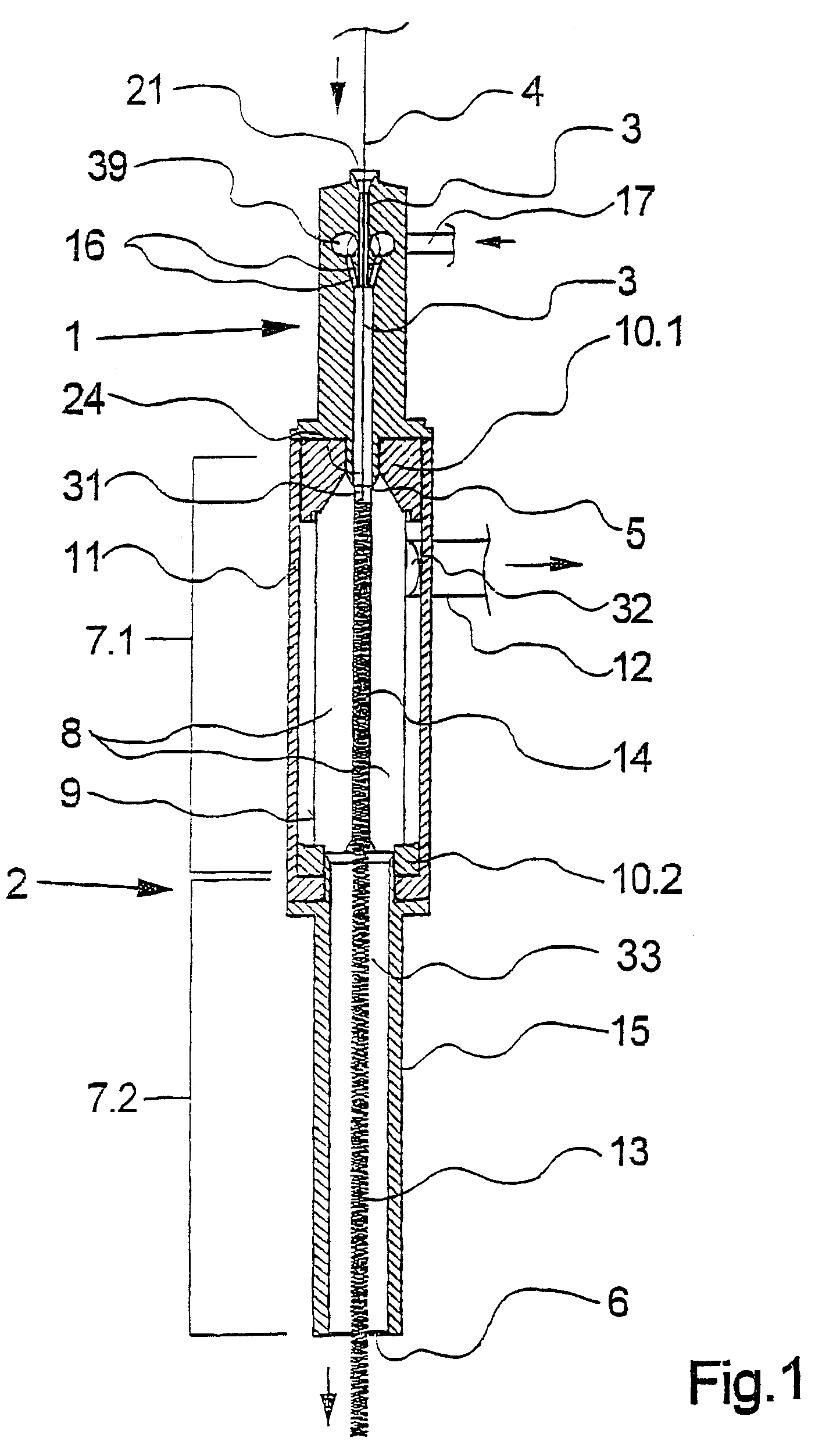 Device for compression crimping