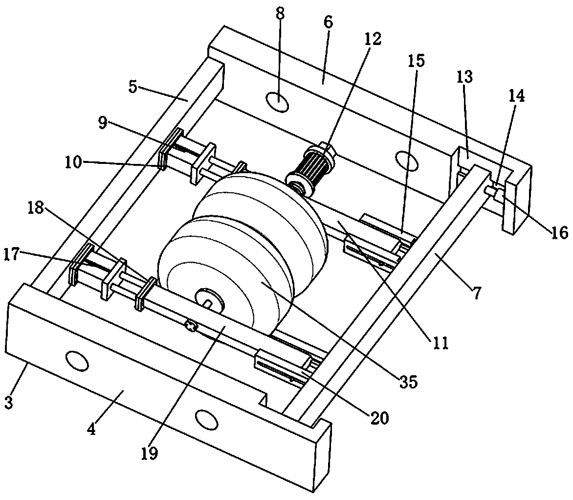 Circulating driving device for highway pavement accelerated loading test system