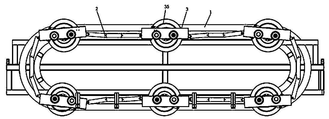 Circulating driving device for highway pavement accelerated loading test system