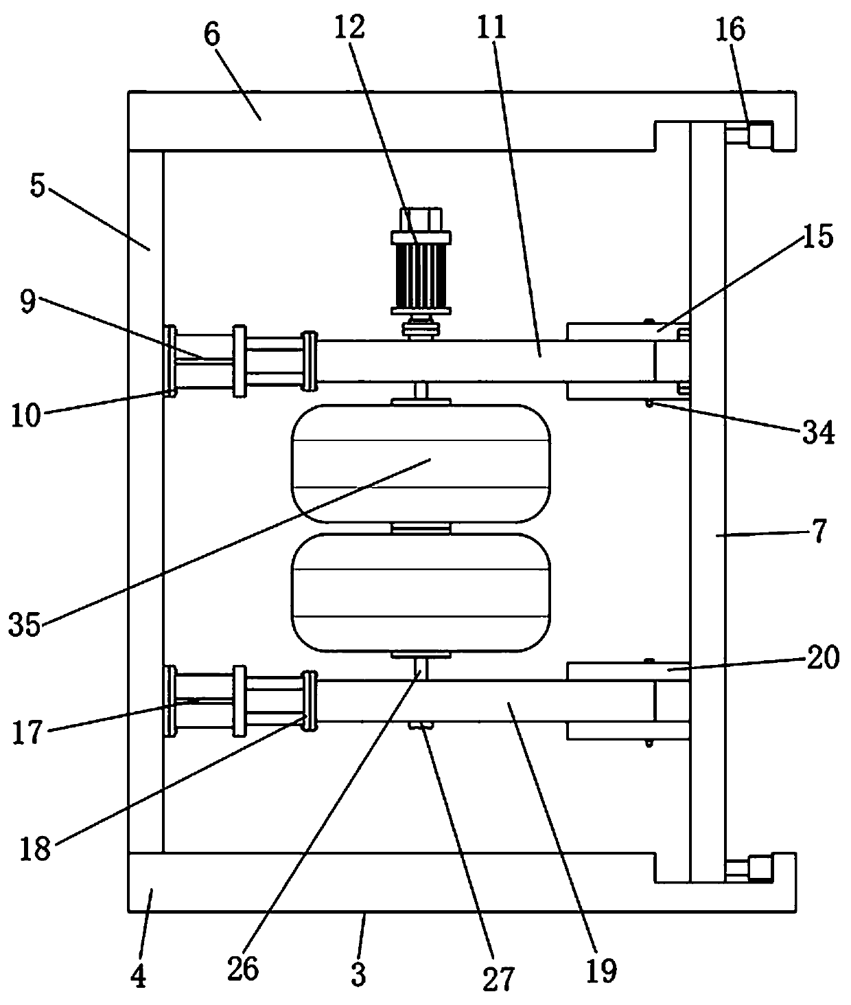 Circulating driving device for highway pavement accelerated loading test system