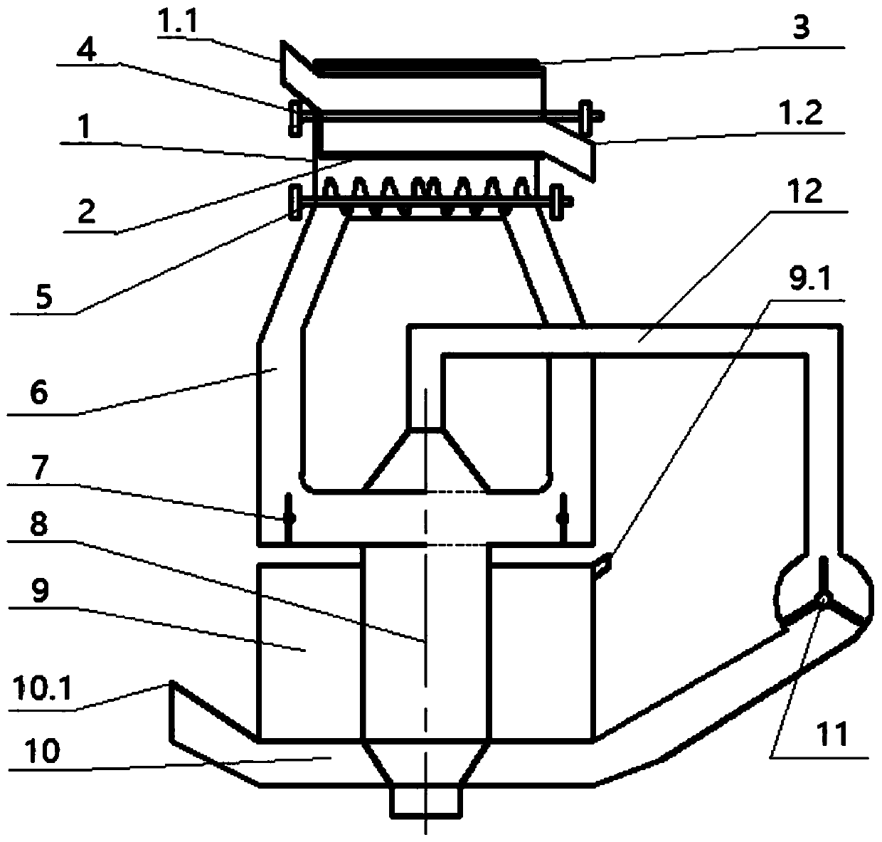 Screening and drying device