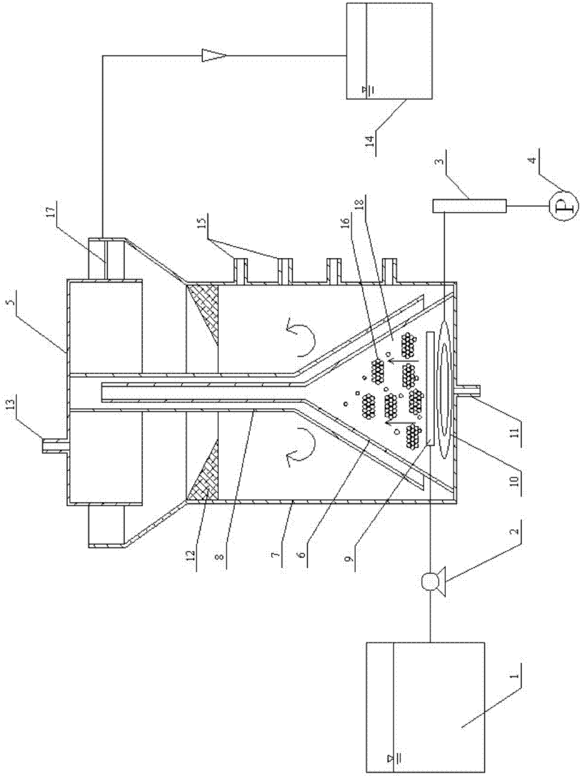 Room temperature nitrosation-anaerobic ammoxidation coupling symbiotic denitrification device for municipal sewage and sewage treatment method