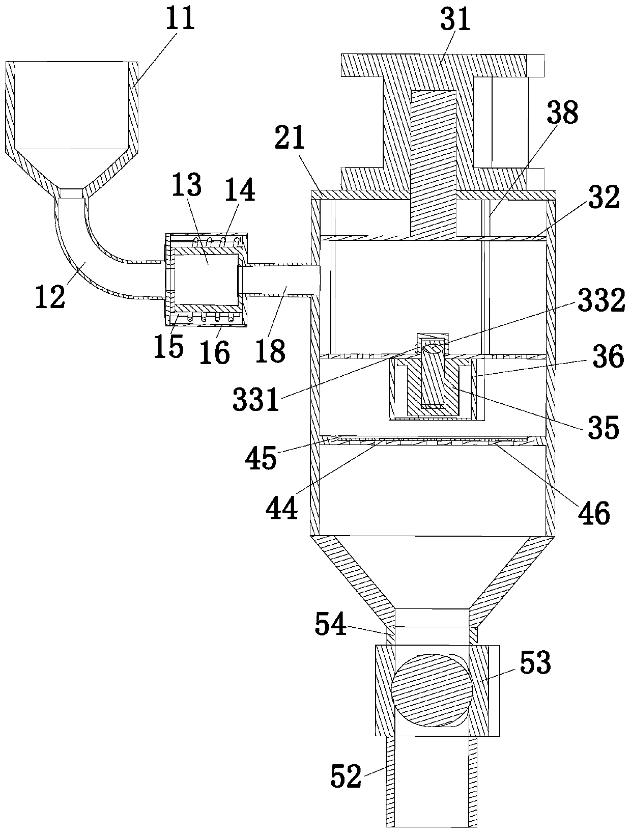 Filtering device for lubricating oil production and processing