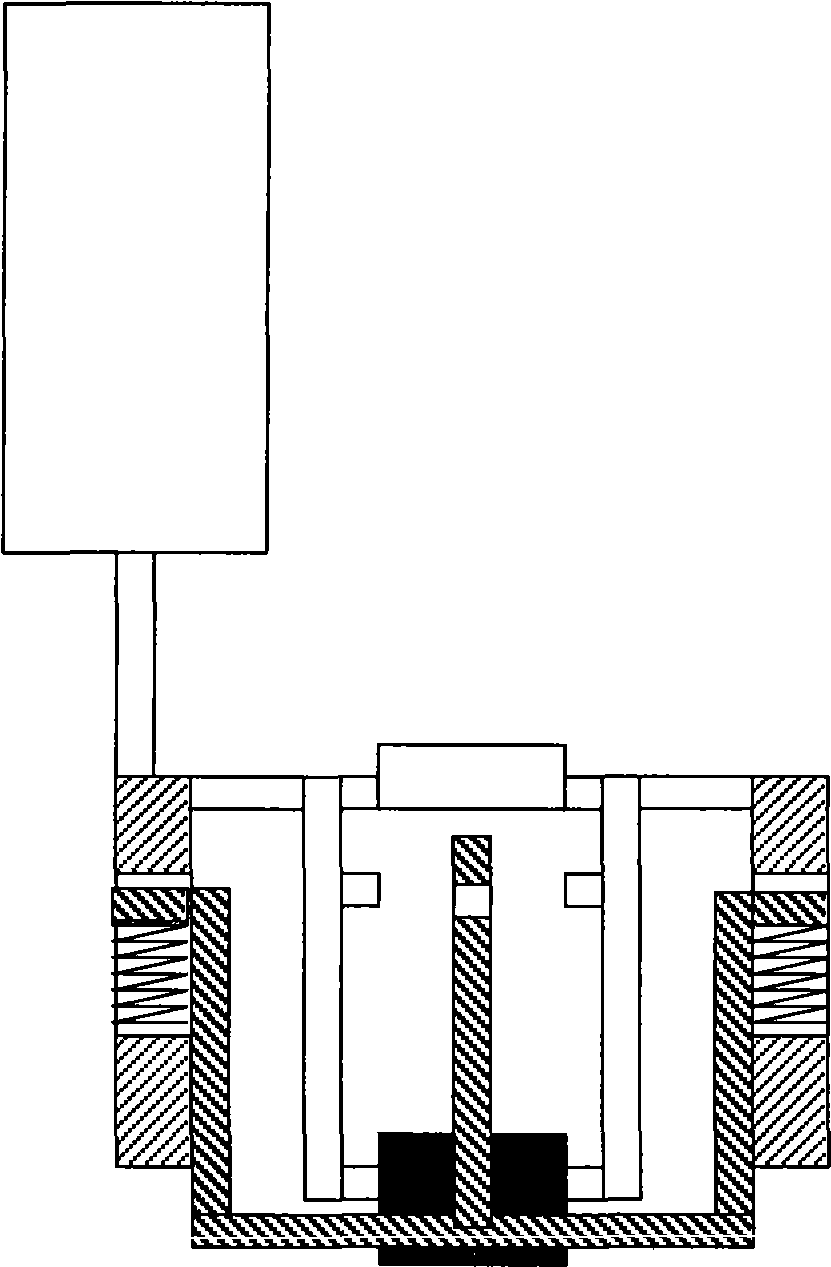 Method and device for positioning magnetic head downwards to work position