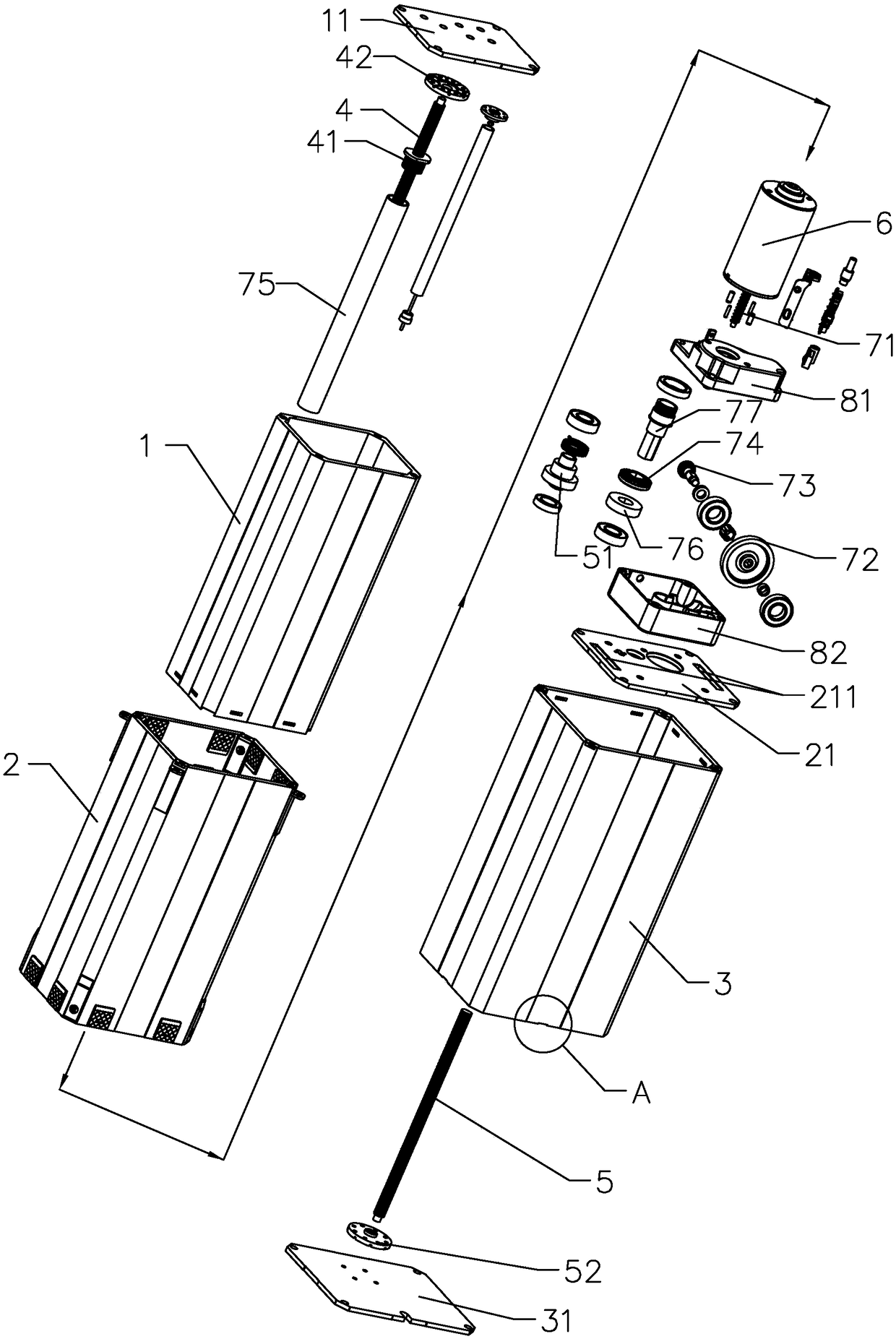 Lifting stand column