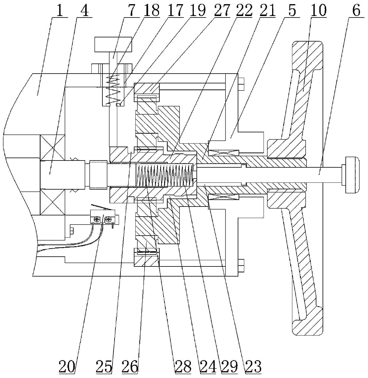 Manual engagement and disengagement mechanism of electric actuator