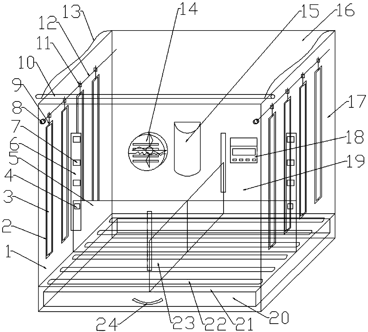 Bamboo rat breeding house with intelligent temperature and humidity adjustment