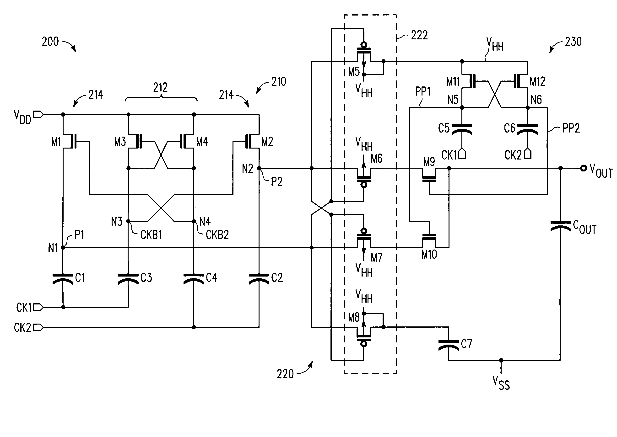 Voltage multiplier with improved efficiency