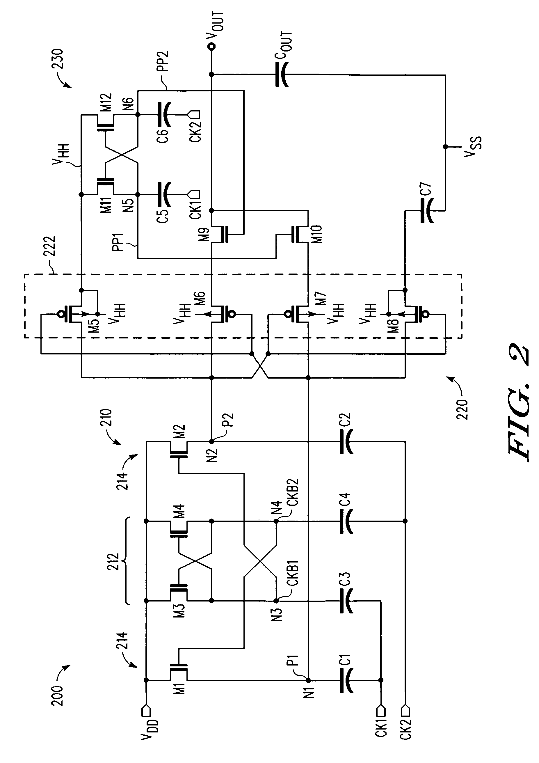 Voltage multiplier with improved efficiency