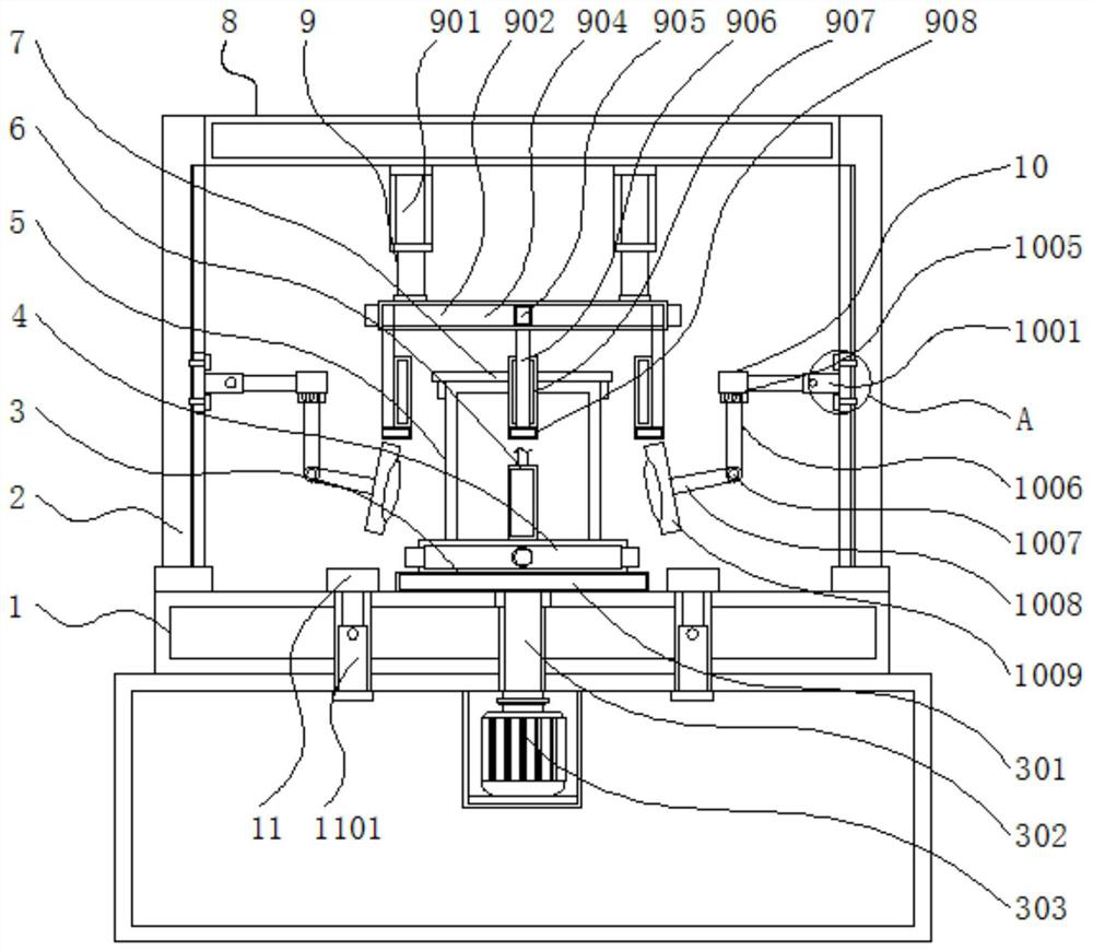 A tank surface detection device with multi-stage angle adjustment function