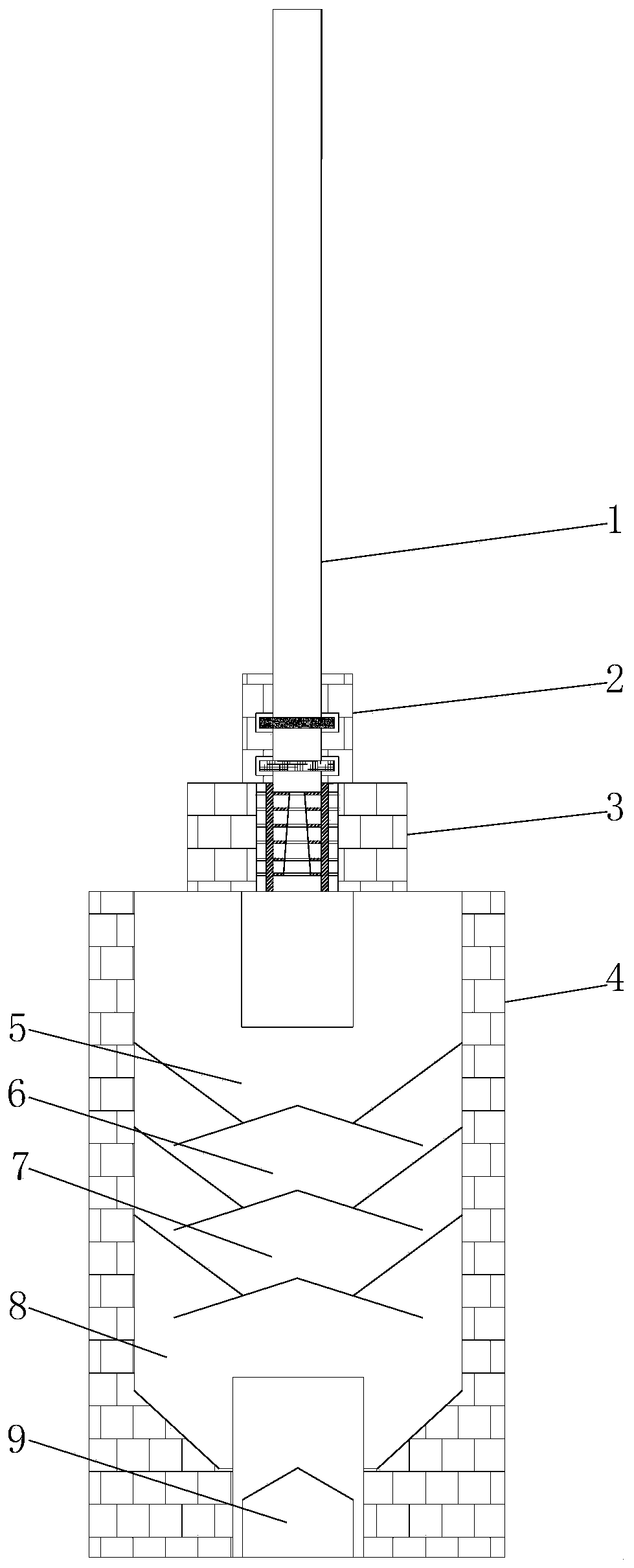 Rural-garbage pyrolyzing furnace