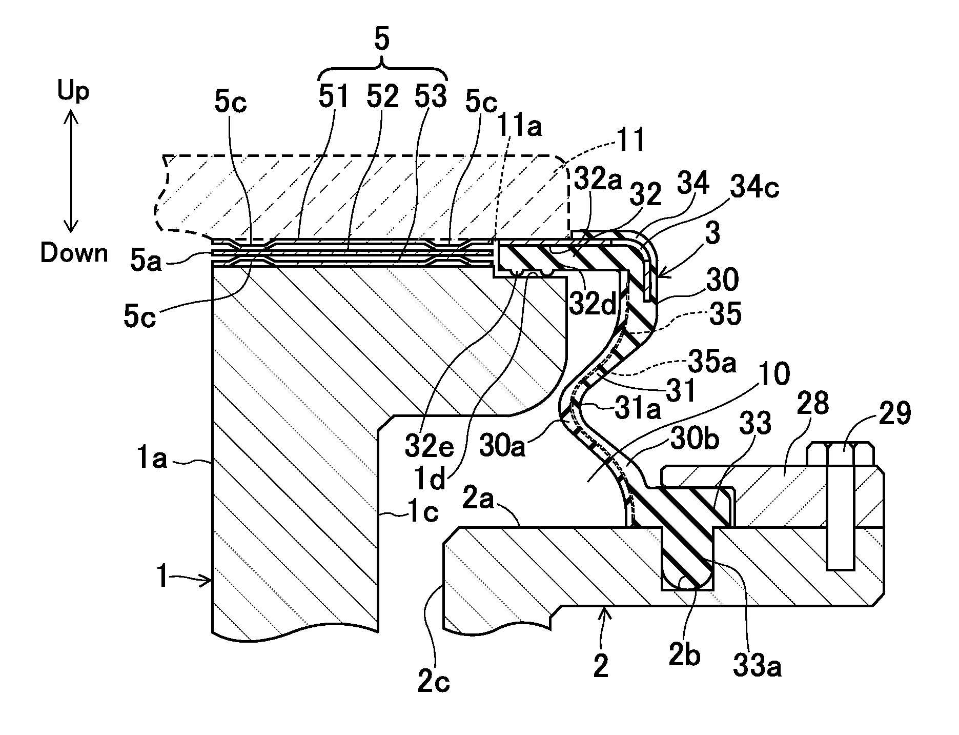 Boot seal for variable compression-rate engine