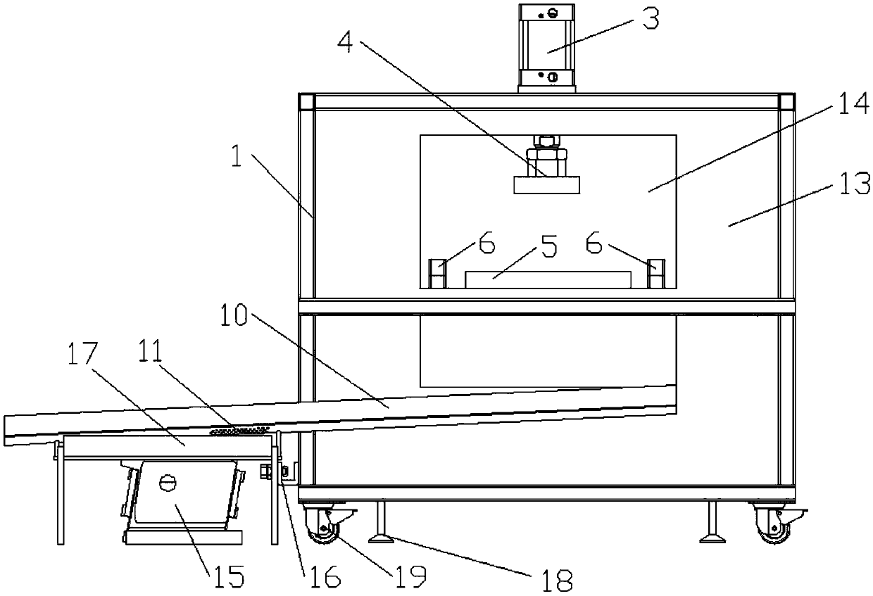 Waste separating type punching machine