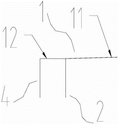 Anti-pollution member arranged in positive wall comer under house wall and construction method thereof