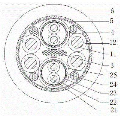 Cable for internal contracting brake of high-flexibility anti-torsion rotor