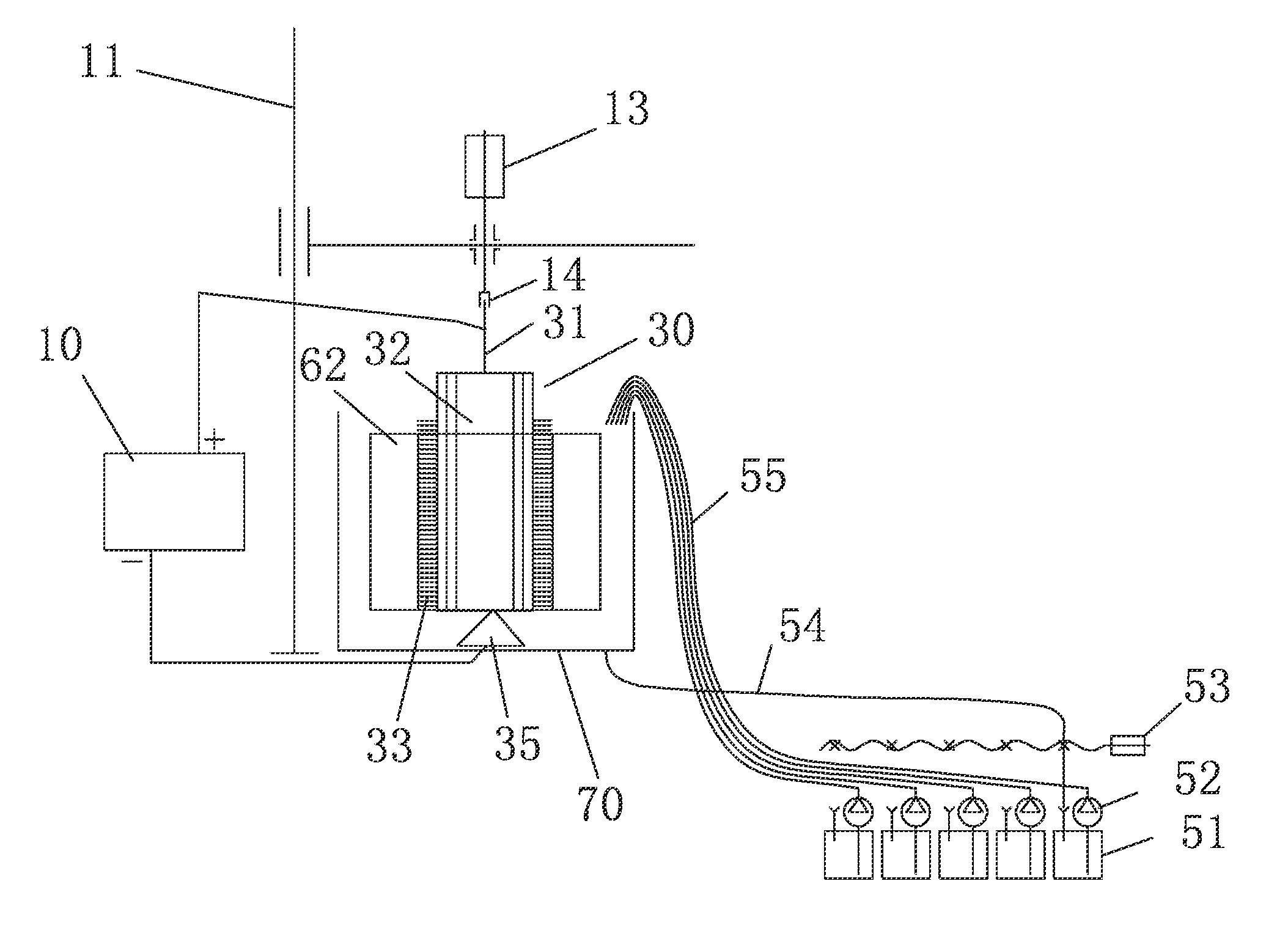 Electrical brush plating system and method for metal parts