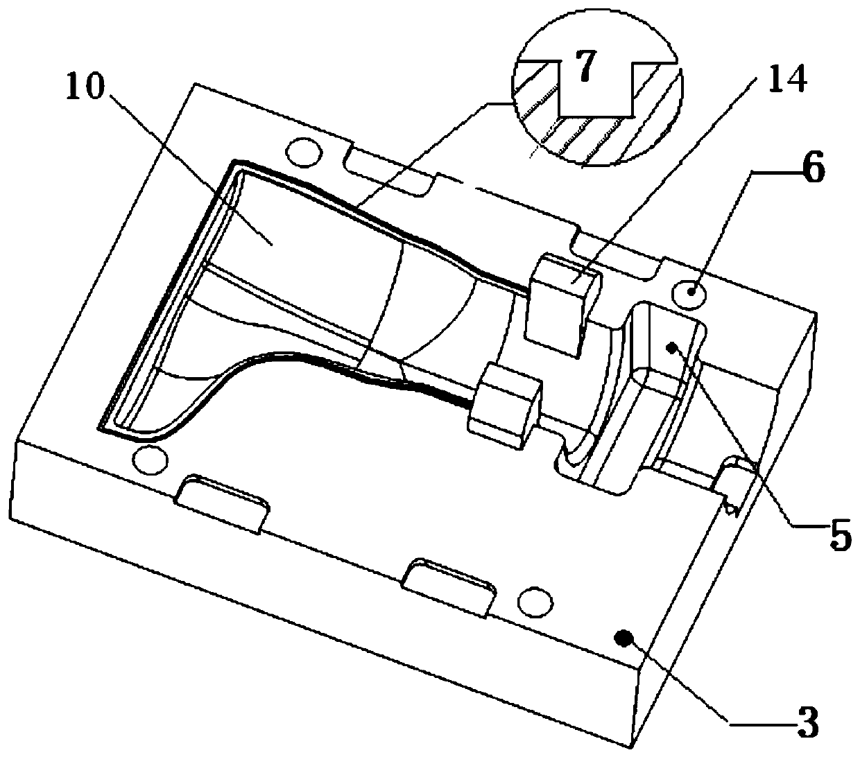 Die for thermoplastic polyurethane elastomer compression molding