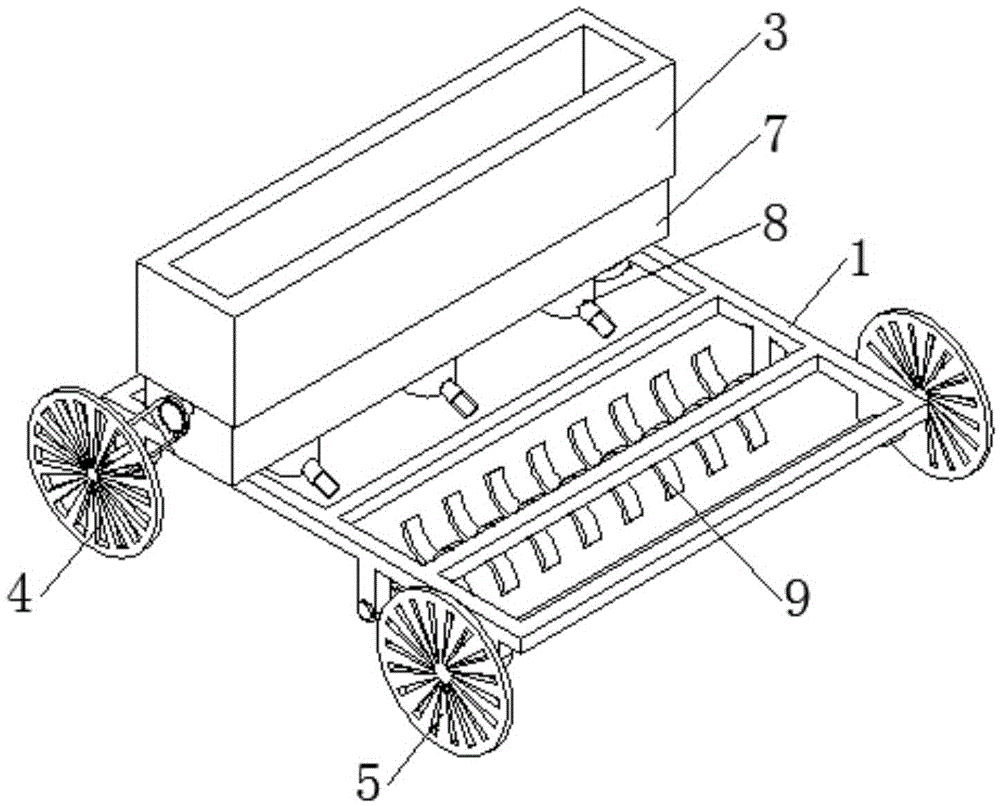 Novel special spreader for saline-alkali soil desulfurization gypsum modifier