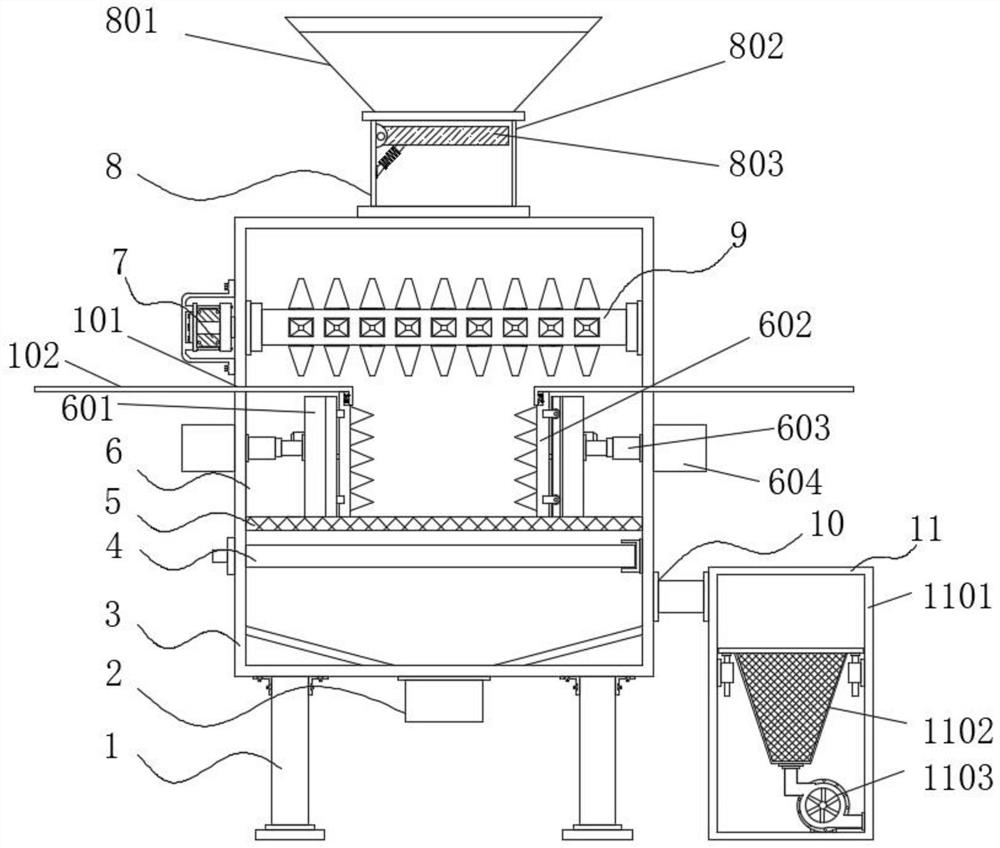 Grinding type stone crushing device for municipal engineering construction