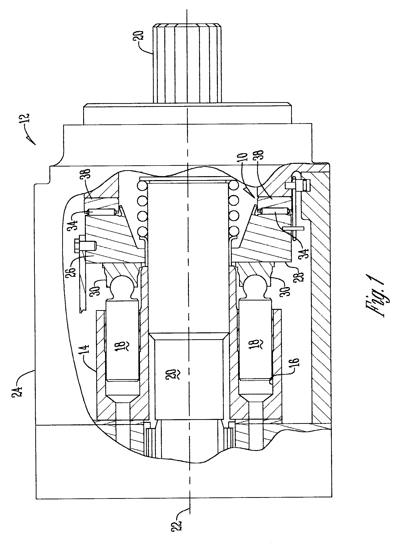 Compact unitized cradle swashplate bearing