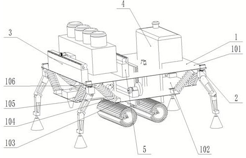 A high-rise exterior wall painting device