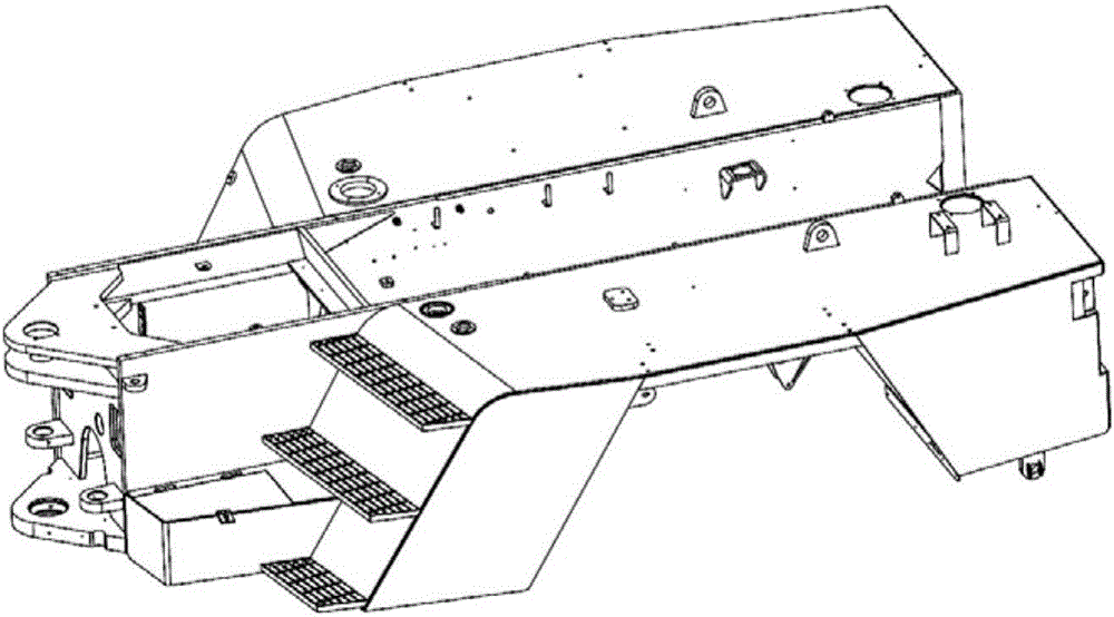 Overlap welding tool suitable for counterweight assembly of rear frame of hoisting traveling wheel type crane